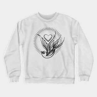 The Swallow and Heart Crewneck Sweatshirt